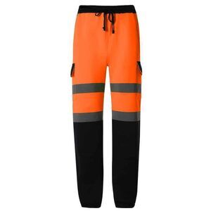 Yoko Mens Hi-Vis Sweatpants / Orange/Navy
